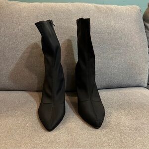 Fashion Nova Sleek Black Heeled Boots